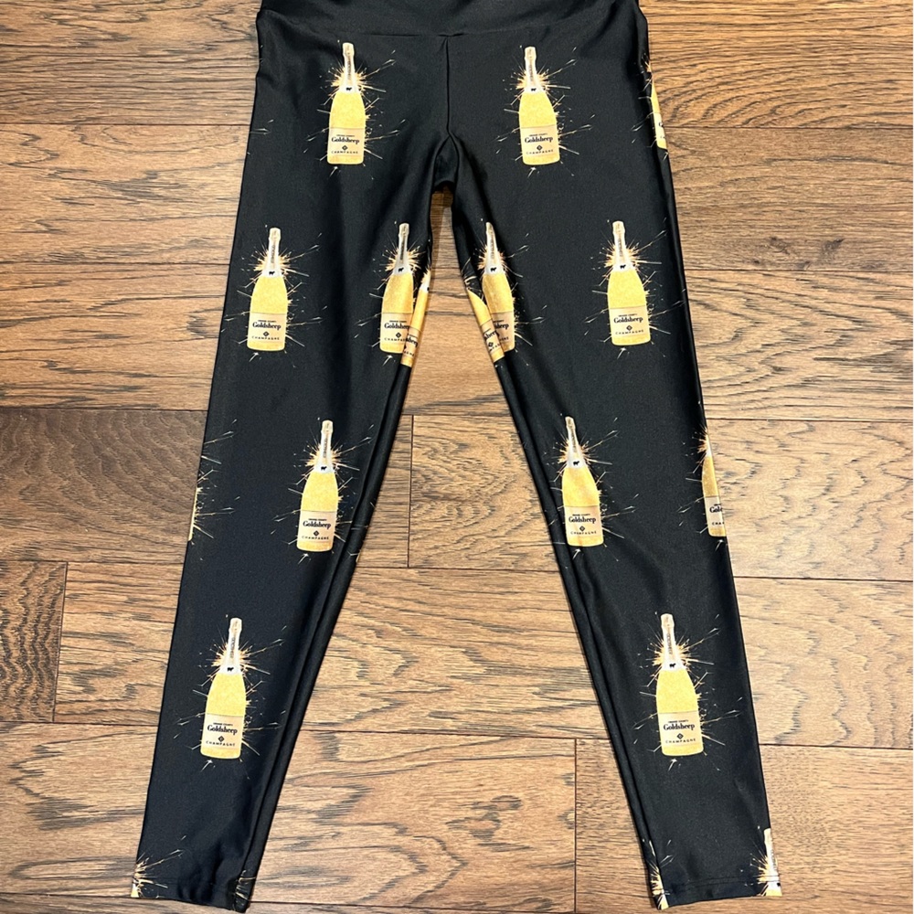 Gold sheep leggings, size M